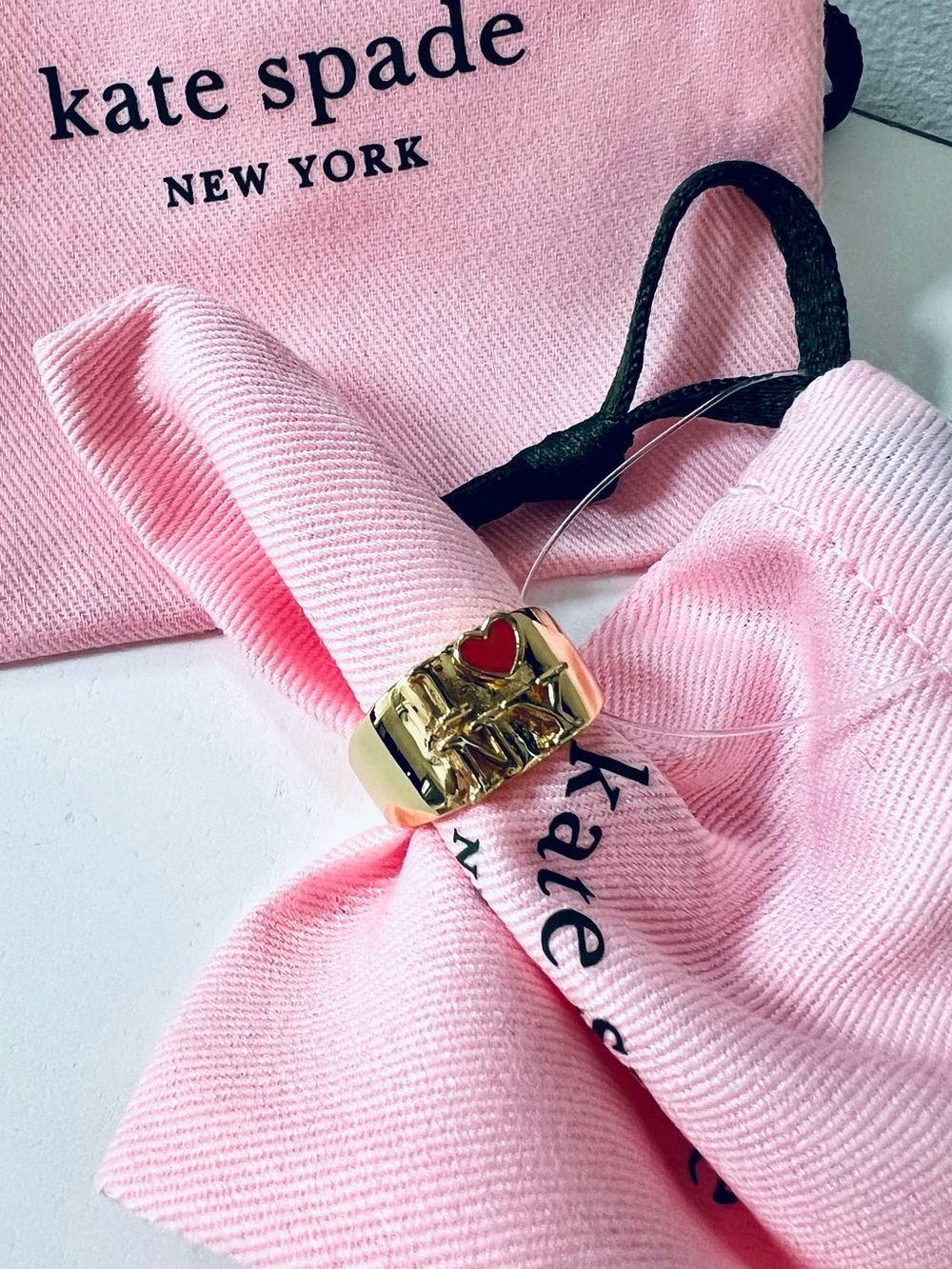 Kate Spade I ❤️ NY ring novelty woman’s fashion band size 6 NEW